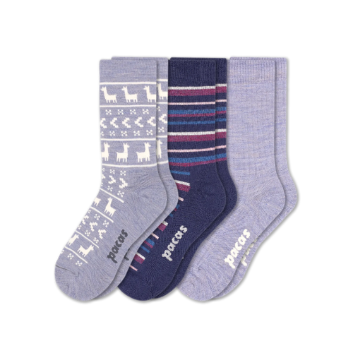 3 Pack - Women's Light-Weight Crew Pacas Socks