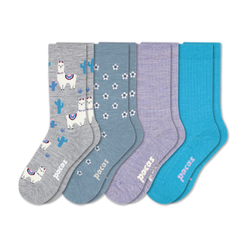 4 Pack - Women's Light-Weight Crew Pacas Socks