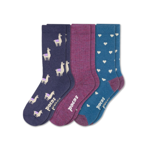 3 Pack - Women's Light-Weight Crew Pacas Socks