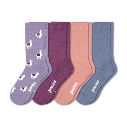 4 Pack - Women's Light-Weight Crew Pacas Socks