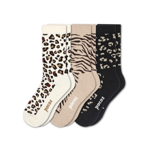 3 Pack - Women's Light-Weight Crew Pacas Socks
