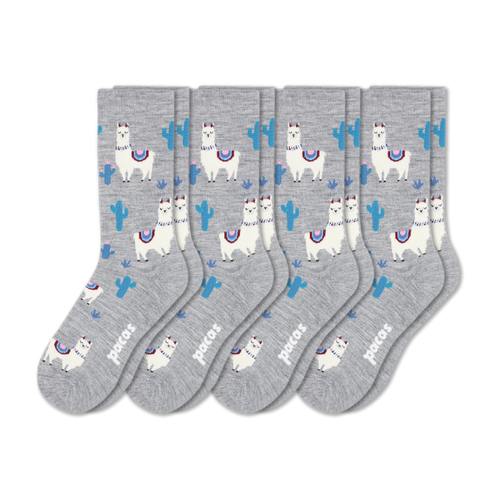 4 Pack - Women's Light-Weight Crew Pacas Socks