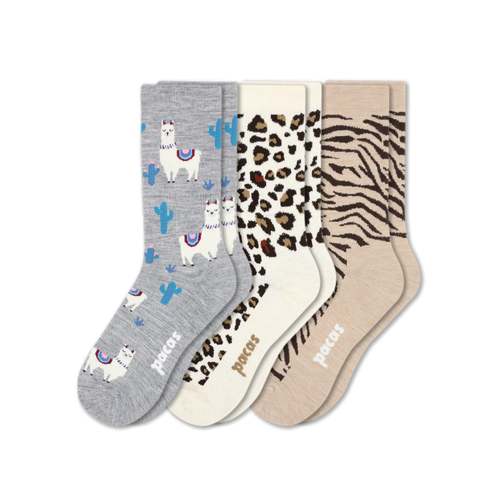3 Pack - Women's Light-Weight Crew Pacas Socks