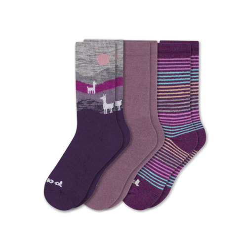 3 Pack - Women's Crew Pacas Socks