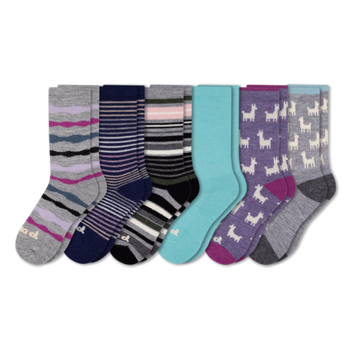 6 Pack - Women's Crew Pacas Socks