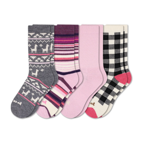 4 Pack - Women's Crew Pacas Socks