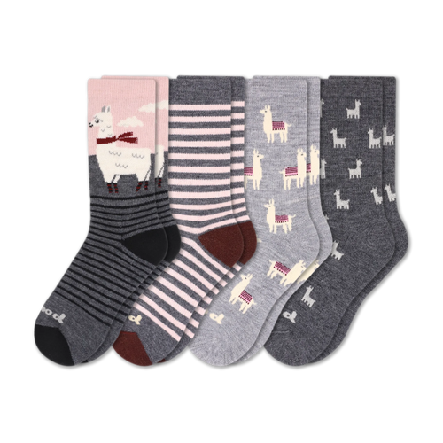 4 Pack - Women's Crew Pacas Socks