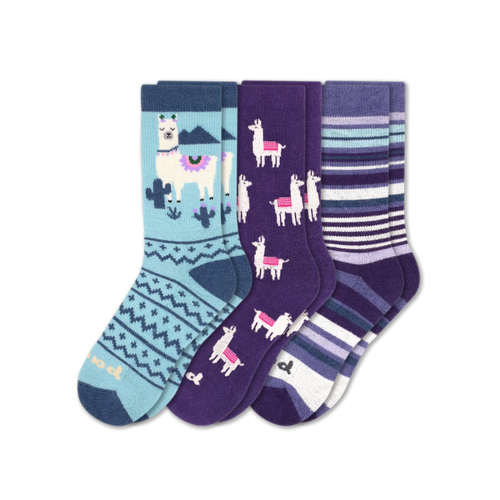 3 Pack - Women's Crew Pacas Socks