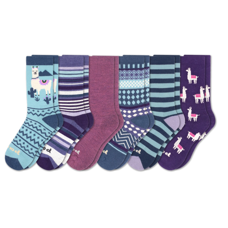 6 Pack - Women's Crew Pacas Socks