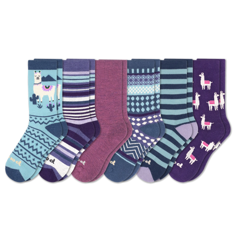 6 Pack - Women's Crew Pacas Socks