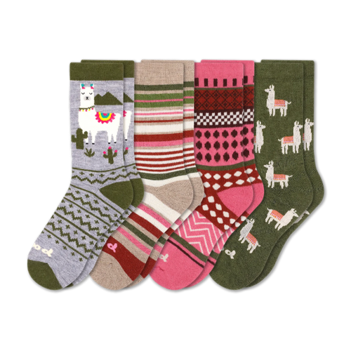 4 Pack - Women's Crew Pacas Socks