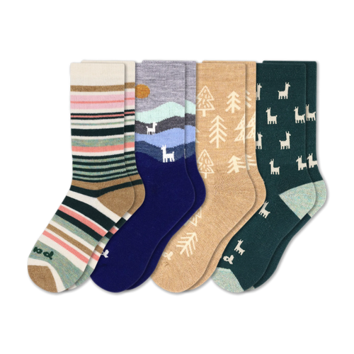 4 Pack - Women's Crew Pacas Socks