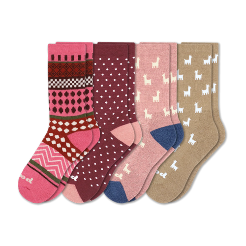 4 Pack - Women's Crew Pacas Socks