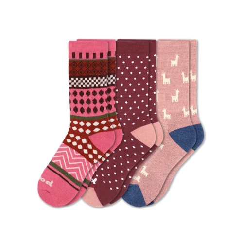 3 Pack - Women's Crew Pacas Socks