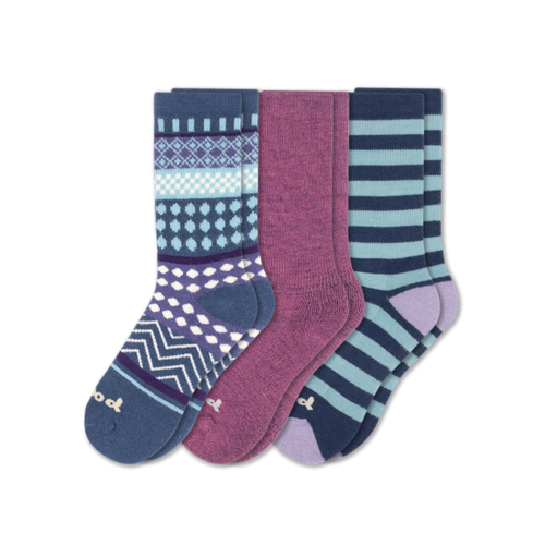 3 Pack - Women's Crew Pacas Socks