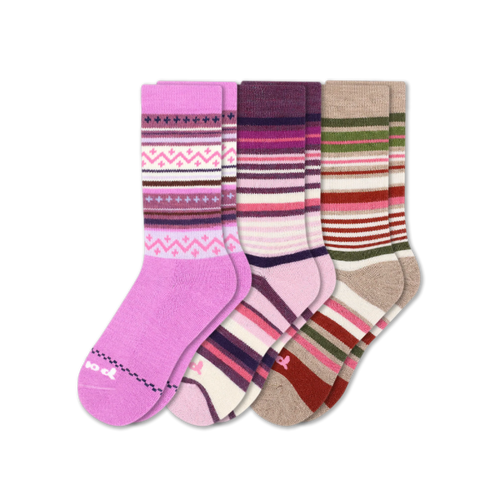 3 Pack - Women's Crew Pacas Socks