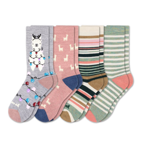 4 Pack - Women's Crew Pacas Socks