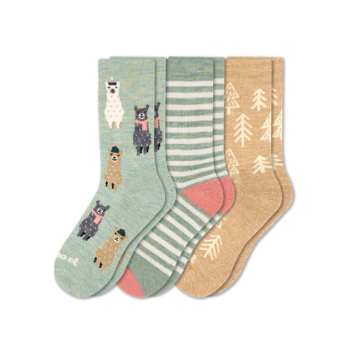3 Pack - Women's Crew Pacas Socks