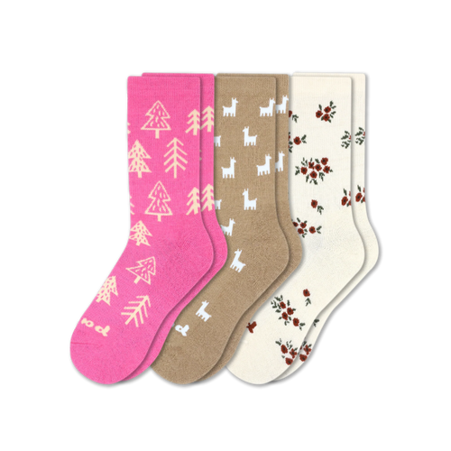 3 Pack - Women's Crew Pacas Socks