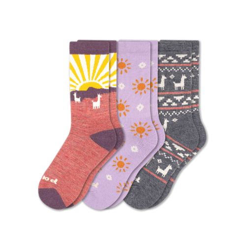 3 Pack - Women's Crew Pacas Socks