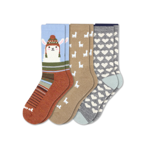 3 Pack - Women's Crew Pacas Socks