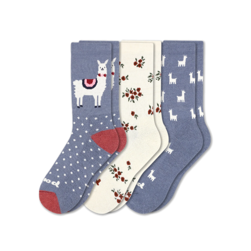 3 Pack - Women's Crew Pacas Socks