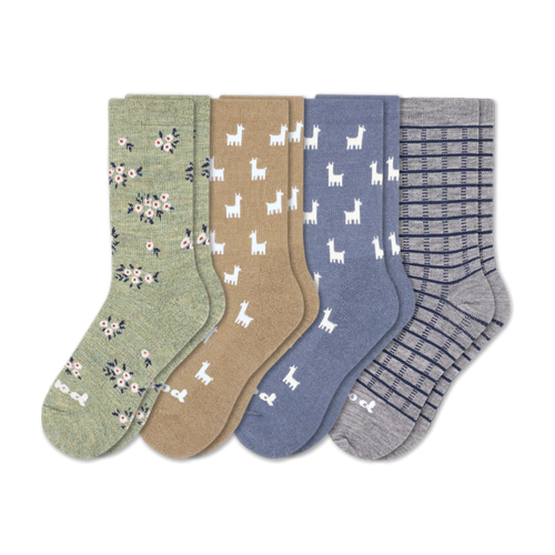 4 Pack - Women's Crew Pacas Socks