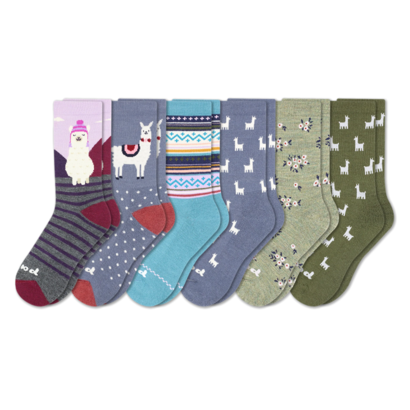 6 Pack - Women's Crew Pacas Socks