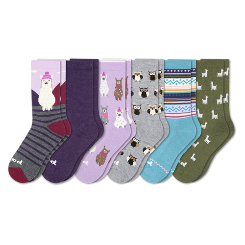 6 Pack - Women's Crew Pacas Socks