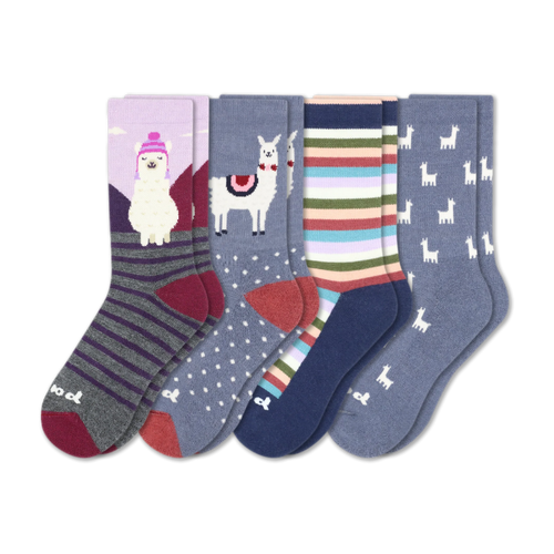 4 Pack - Women's Crew Pacas Socks