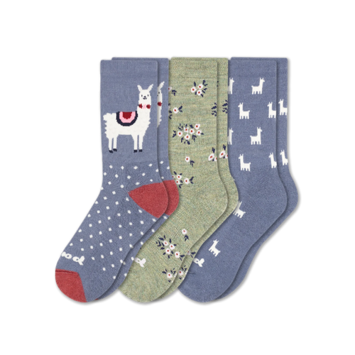 3 Pack - Women's Crew Pacas Socks