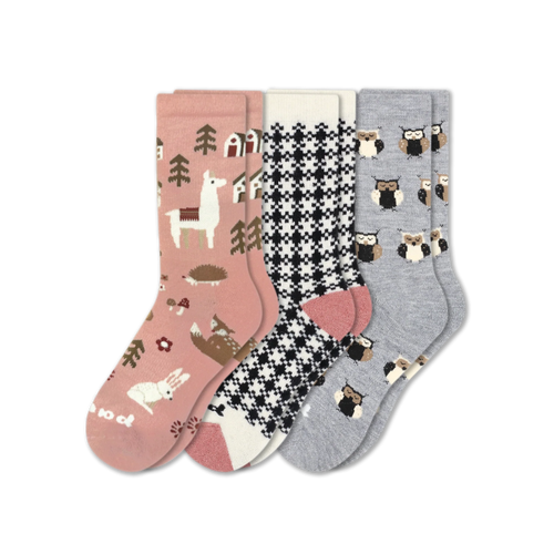 3 Pack - Women's Crew Pacas Socks