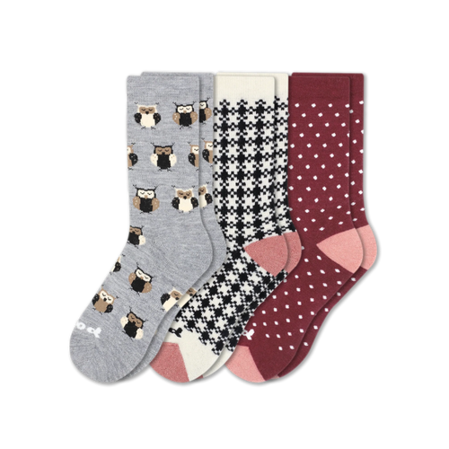 3 Pack - Women's Crew Pacas Socks