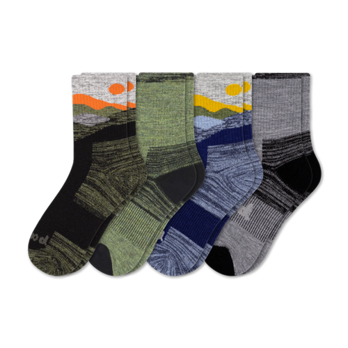 4 Pack - Men's Hiking Crew Pacas Socks