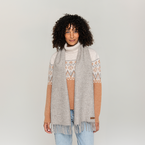 Women's Alpaca & Silk Boucle Scarf