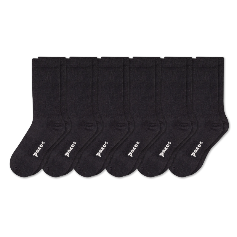 6 Pack - Women's Light-Weight Crew Pacas Socks