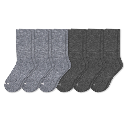 6 Pack - Men's Light-Weight Crew Pacas Socks