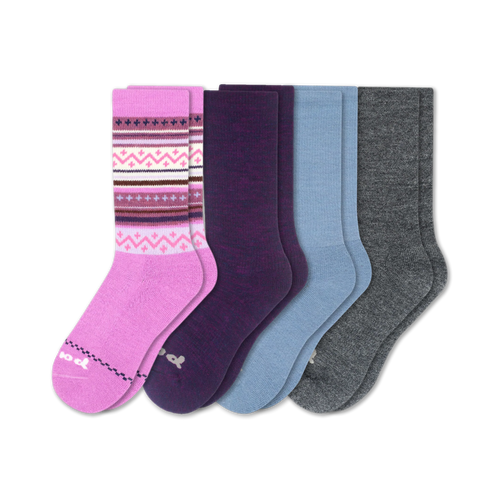 4 Pack - Women's Crew Pacas Socks