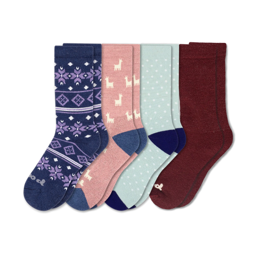 4 Pack - Women's Crew Pacas Socks