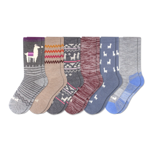 6 Pack - Women's Crew Pacas Socks