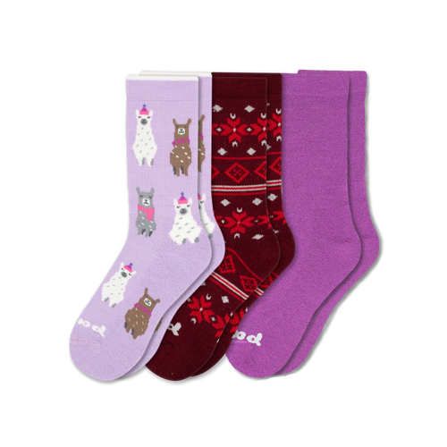 3 Pack - Women's Crew Pacas Socks