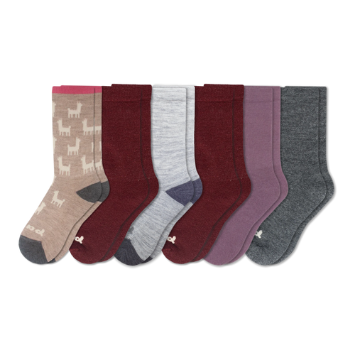 6 Pack - Women's Crew Pacas Socks