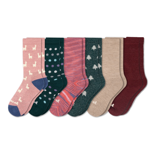 6 Pack - Women's Crew Pacas Socks