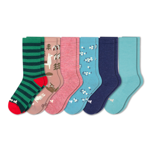6 Pack - Women's Crew Pacas Socks