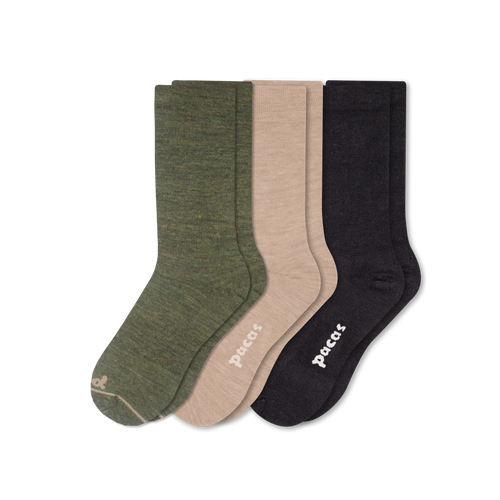 3 Pack - Women's Light-Weight Crew Pacas Socks