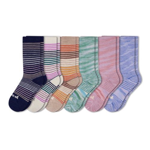 6 Pack - Women's Crew Pacas Socks