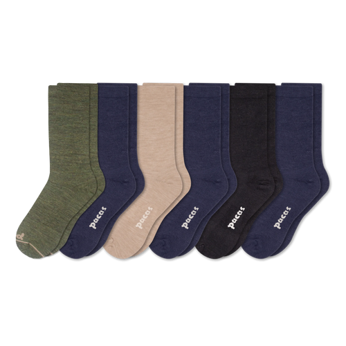 6 Pack - Women's Light-Weight Crew Pacas Socks