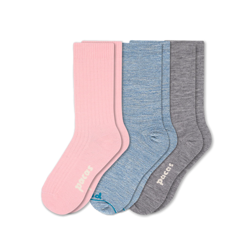 3 Pack - Women's Light-Weight Crew Pacas Socks