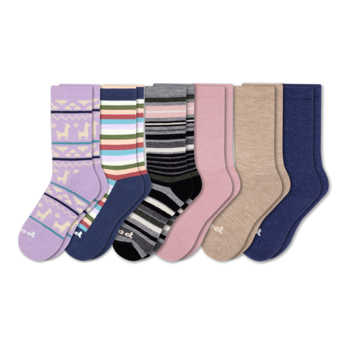 6 Pack - Women's Crew Pacas Socks