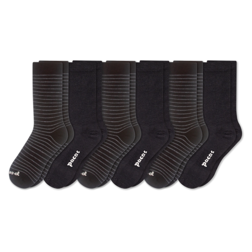 6 Pack - Women's Light-Weight Crew Pacas Socks
